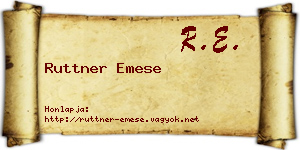 Ruttner Emese névjegykártya